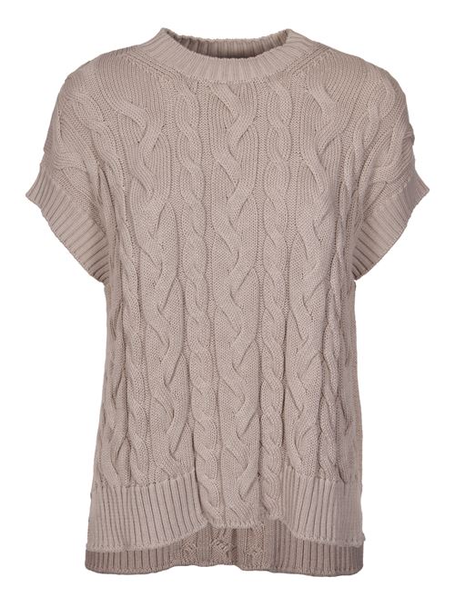 Cable-knit cotton yarn waistcoat S MAX MARA | 2429356011600001